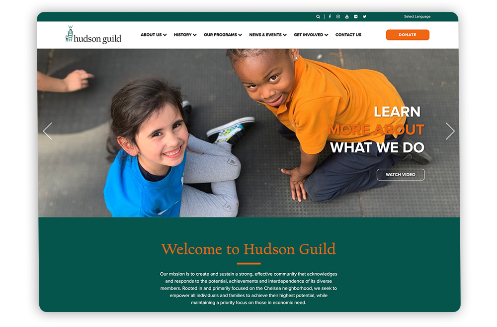 Website design for non-profit organizations